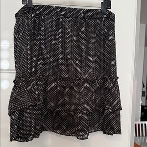 J. Crew Factory Black and White Tiered Mini Skirt